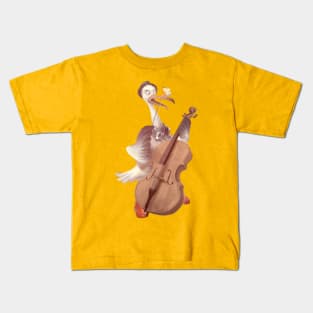 The Ostrich Playing the Cello Kids T-Shirt
